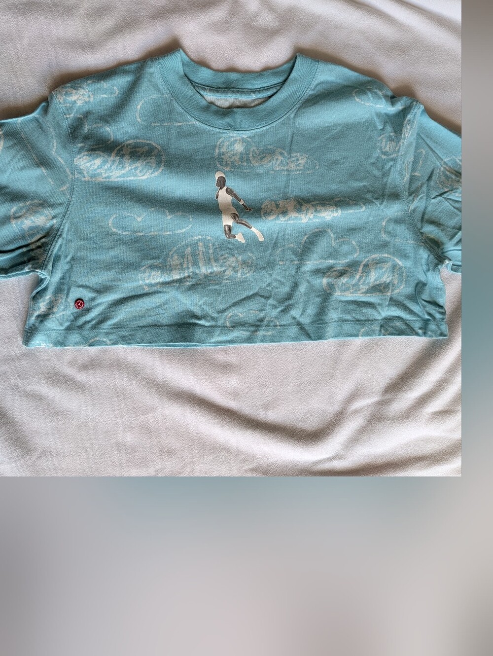 Jordan XS Womens Light Blue Graphic Crop t-shirt